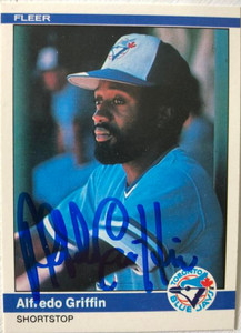 Alfredo Griffin Autographed 1984 Fleer #156