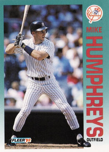 1992 Fleer #231 Mike Humphreys VG New York Yankees 