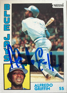 Alfredo Griffin Autographed 1984 Topps Nestle #76