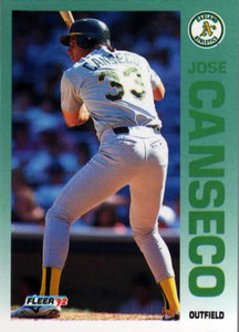1992 Fleer #252 Jose Canseco VG Oakland Athletics 