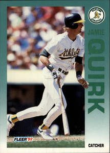 1992 Fleer #265 Jamie Quirk VG Oakland Athletics 