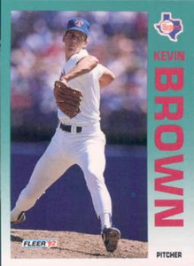1992 Fleer #299 Kevin Brown VG Texas Rangers 