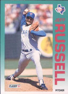 1992 Fleer #319 Jeff Russell VG Texas Rangers 