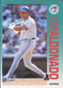 1992 Fleer #336 Candy Maldonado VG Toronto Blue Jays 