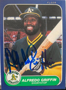 Alfredo Griffin Autographed 1986 Fleer #417