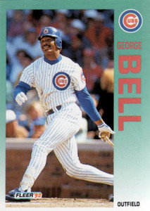1992 Fleer #376 George Bell VG Chicago Cubs 
