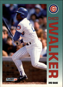 1992 Fleer #395 Chico Walker VG Chicago Cubs 