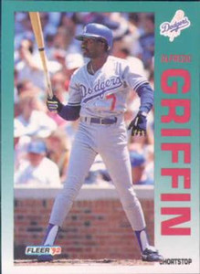 1992 Fleer #455 Alfredo Griffin VG Los Angeles Dodgers 