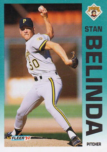 1992 Fleer #548 Stan Belinda VG Pittsburgh Pirates 