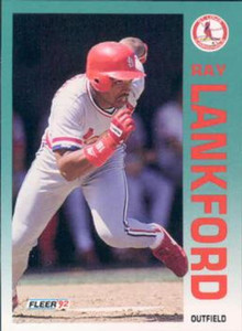 1992 Fleer #583 Ray Lankford VG St. Louis Cardinals 
