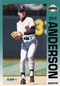 1992 Fleer #625 Dave Anderson VG San Francisco Giants 