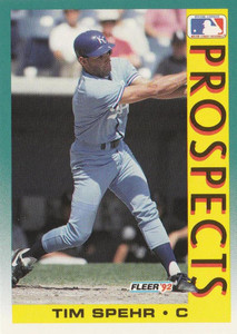1992 Fleer #674 Tim Spehr MLP VG Kansas City Royals 