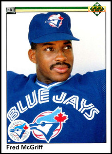 1990 Upper Deck #108 Fred McGriff VG Toronto Blue Jays 