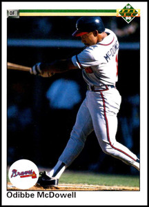 1990 Upper Deck #145 Oddibe McDowell UER VG Atlanta Braves 