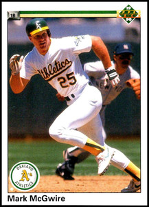 1990 Upper Deck #171 Mark McGwire UER VG Oakland Athletics 
