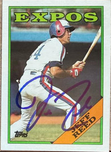 Jeff Reed Autographed 1988 Topps #176 Montreal Expos Card