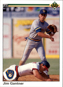 360 Jim Gantner - Milwaukee Brewers - 1992 Upper Deck Baseball