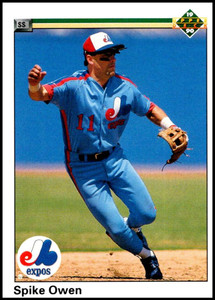 1990 Upper Deck #291 Spike Owen VG Montreal Expos 