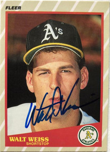 Walt Weiss Autographed 1989 Fleer Superstars #42