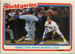 SOLD 6398 Walt Weiss Autographed 1989 Fleer World Series #10