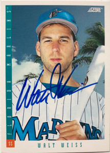 Walt Weiss Autographed 1993 Score #659