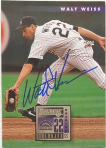SOLD 6411 Walt Weiss Autographed 1996 Donruss #203