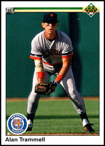 1990 Upper Deck #554 Alan Trammell VG Detroit Tigers 