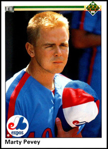 1990 Upper Deck #628 Marty Pevey VG RC Rookie Montreal Expos 