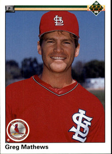 1990 Upper Deck #678 Greg Mathews VG St. Louis Cardinals 