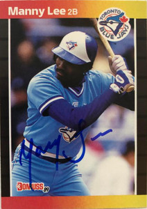 Manny Lee Autographed 1989 Donruss #504
