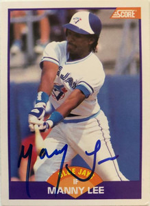 Manny Lee Autographed 1989 Score #326