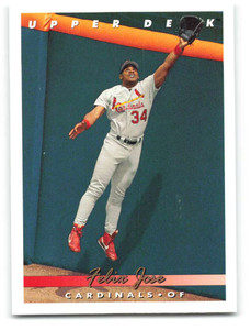1993 Upper Deck #156 Felix Jose VG St. Louis Cardinals 