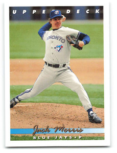 1993 Upper Deck #164 Jack Morris VG Toronto Blue Jays 