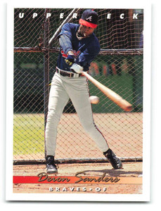 1991 Leaf #436 Deion Sanders VG Atlanta Braves