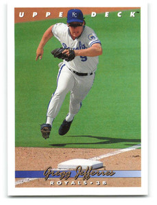 1993 Upper Deck #176 Gregg Jefferies VG Kansas City Royals 