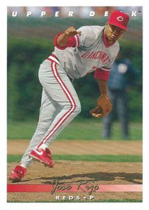 1992 Topps #220 Jose Rijo Cincinnati Reds Baseball Card