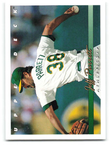 1993 Upper Deck #311 Jeff Parrett VG Oakland Athletics 