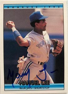 Manny Lee Autographed 1992 Donruss #499