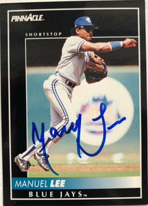 Manny Lee Autographed 1992 Pinnacle #245