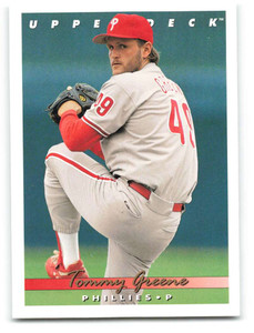1993 Upper Deck #549 Tommy Greene VG Philadelphia Phillies 