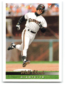 1993 Upper Deck #576 Will Clark VG San Francisco Giants 