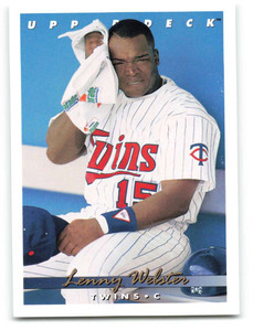 1993 Upper Deck #628 Lenny Webster VG Minnesota Twins 
