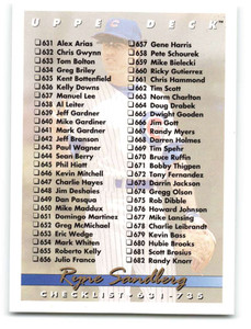 1993 Upper Deck #735 Ryne Sandberg CL VG Chicago Cubs 