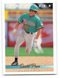 1993 Upper Deck #762 Scott Pose VG RC Rookie Florida Marlins 