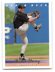 1993 Upper Deck #770 Butch Henry VG Colorado Rockies 