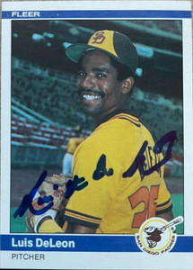 Luis DeLeon Autographed 1984 Fleer #297