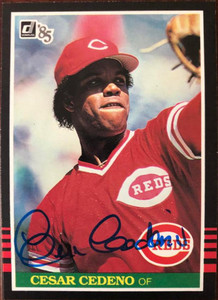 Cesar Cedeno Autographed 1985 Donruss #447