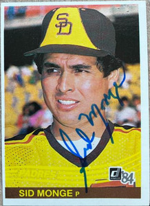 Sid Monge Autographed 1984 Donruss #139