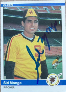 Sid Monge Autographed 1984 Fleer #308