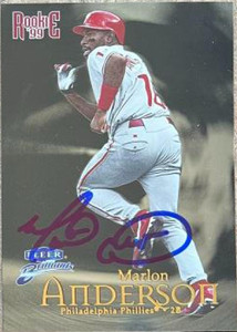 Marlon Anderson Autographed 1999 Fleer Brilliants #150